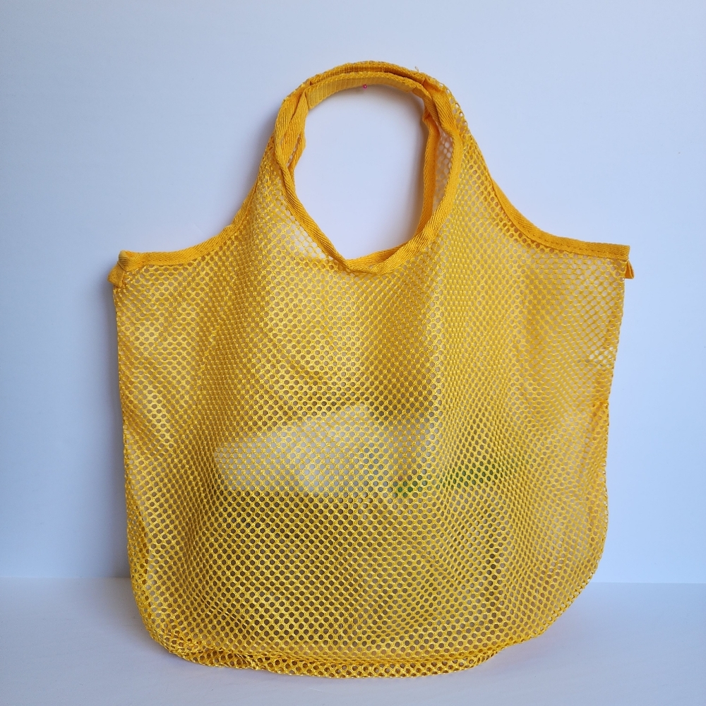 Mesh Multipurpose Yellow Tote Bag